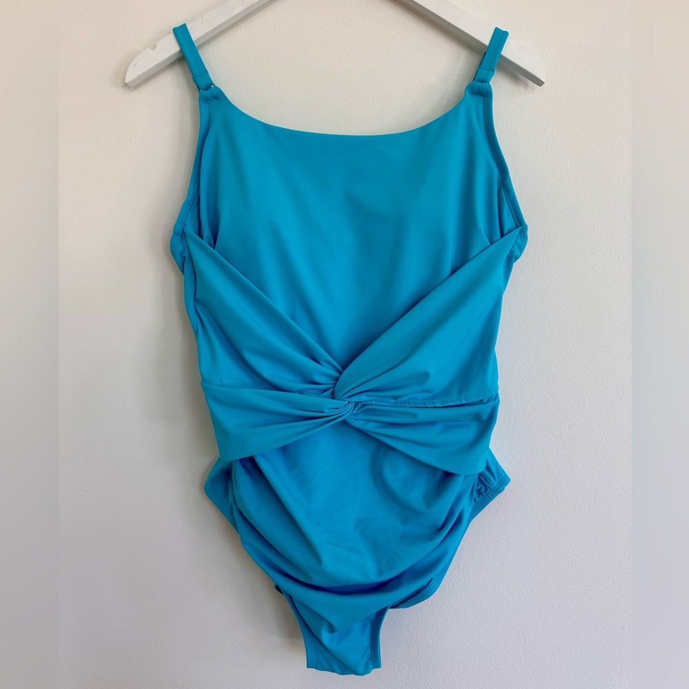 Jantzen Women’s One Piece Teal Blue Swimsuit size 10